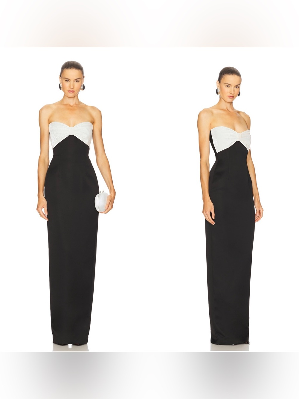 NWT SAU LEE JACLYN GOWN in black and white